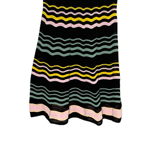 M Missoni S Womens Multicolor Crochet Knit Wave Dress Swing Lined Designer - Picture 6 of 8
